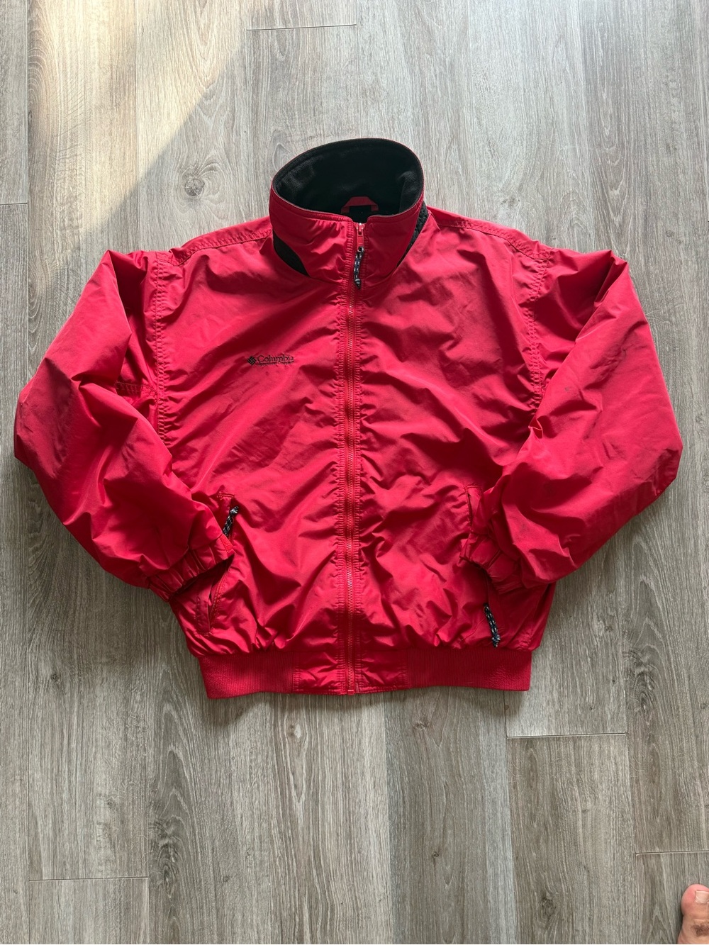 Veste de warm-up vintage Columbia en nylon doublée polaire 1980 / 1990